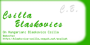 csilla blaskovics business card